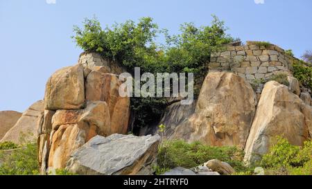 Forte di Gudibande situato nel distretto di Chikkaballapur, Karnataka, India. Vicino Bangalore. Porta per il fine settimana per i bengalesi Foto Stock