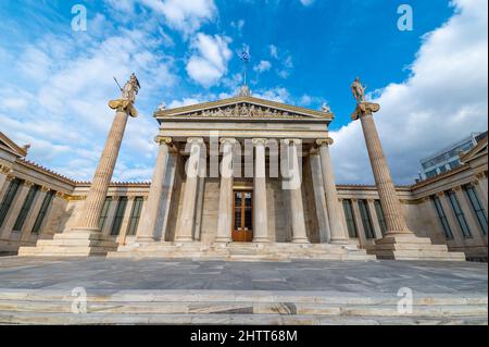 L'edificio dell'Accademia delle Scienze ad Atene, Grecia Foto Stock
