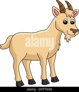 Capra Cartoon Coloured clipart Illustrazione Illustrazione Vettoriale