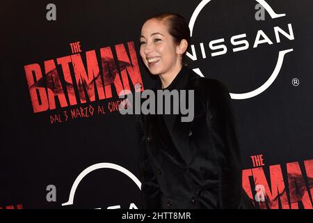Roma, Italia. 02nd Mar 2022. Tess Masazza assiste al tappeto rosso della prima del film The Batman allo Space moderno Cinema.Rome. (Italia) Marzo 1th 2022 credito: dpa/Alamy Live News Foto Stock