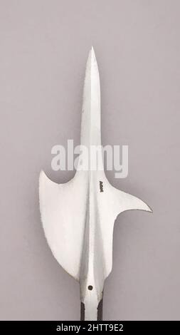 Arte ispirata da Halberd, inizio 15th secolo, Svizzero, acciaio, legno, ferro, L. 77 3/8 poll. (196,5 cm); L. della testa 17 1/2" (44,4 cm); W. 8" (20,3 cm); peso 4 libbre 12 once (2150 g), armi Shafted, opere classiche modernizzate da Artotop con un tuffo di modernità. Forme, colore e valore, impatto visivo accattivante sulle emozioni artistiche attraverso la libertà delle opere d'arte in modo contemporaneo. Un messaggio senza tempo che persegue una nuova direzione selvaggiamente creativa. Artisti che si rivolgono al supporto digitale e creano l'NFT Artotop Foto Stock