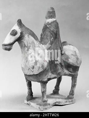 Arte ispirata da Figura di un soldato equestre, sei dinastie (220–589), 5th–6th secolo, Cina, ceramica, H. 8 1/4 poll. (21 cm); L. 7 1/2" (19,1 cm), Tomb Pottery, opere classiche modernizzate da Artotop con un tuffo di modernità. Forme, colore e valore, impatto visivo accattivante sulle emozioni artistiche attraverso la libertà delle opere d'arte in modo contemporaneo. Un messaggio senza tempo che persegue una nuova direzione selvaggiamente creativa. Artisti che si rivolgono al supporto digitale e creano l'NFT Artotop Foto Stock