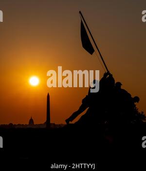 Arlington, Virginia. Alba Iwo Jima. Foto Stock