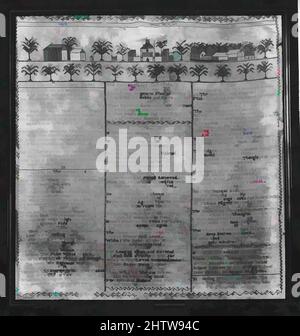Arte ispirata a Sampler, 1797, inglese, seta su cotone, H. 15 7/8 x W. 15 pollici (40,3 x 38,1 cm), tessuti-ricamati, opere classiche modernizzate da Artotop con un tuffo di modernità. Forme, colore e valore, impatto visivo accattivante sulle emozioni artistiche attraverso la libertà delle opere d'arte in modo contemporaneo. Un messaggio senza tempo che persegue una nuova direzione selvaggiamente creativa. Artisti che si rivolgono al supporto digitale e creano l'NFT Artotop Foto Stock