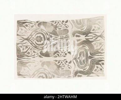 Arte ispirata da frammento, 14th secolo (?), italiano, lino, totale: 19 5/8 x 13 1/2 poll. (49,8 x 34,3 cm), stampe tessili, opere classiche modernizzate da Artotop con un tocco di modernità. Forme, colore e valore, impatto visivo accattivante sulle emozioni artistiche attraverso la libertà delle opere d'arte in modo contemporaneo. Un messaggio senza tempo che persegue una nuova direzione selvaggiamente creativa. Artisti che si rivolgono al supporto digitale e creano l'NFT Artotop Foto Stock