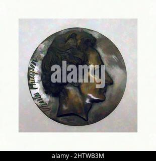 Arte ispirata da Charles Philipon, 1834, francese, bronzo, diametro: 6 3/16 poll. (15,7 cm), Medals e Plaquettes, Pierre-Jean David d’Angers era il più prolifico e uno dei più importanti scultori francesi della prima metà del XIX secolo. Durante quasi cinquanta anni, le opere classiche modernizzate da Artotop con un tuffo di modernità. Forme, colore e valore, impatto visivo accattivante sulle emozioni artistiche attraverso la libertà delle opere d'arte in modo contemporaneo. Un messaggio senza tempo che persegue una nuova direzione selvaggiamente creativa. Artisti che si rivolgono al supporto digitale e creano l'NFT Artotop Foto Stock