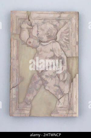 Arte ispirata da Relief da casket, romano, avorio, altro: 4 1/8 x 2 11/16 x 1/8 poll. (10,5 x 6,9 x 0,3 cm), Relief froma casket con Eros a sinistra, opere classiche modernizzate da Artotop con un tuffo di modernità. Forme, colore e valore, impatto visivo accattivante sulle emozioni artistiche attraverso la libertà delle opere d'arte in modo contemporaneo. Un messaggio senza tempo che persegue una nuova direzione selvaggiamente creativa. Artisti che si rivolgono al supporto digitale e creano l'NFT Artotop Foto Stock