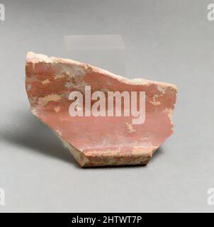 Arte ispirata da Vase Fragment, Elladico precoce, ca. 3000–2000 a.C., Egeo, terracotta, altri: 2 5/8in. (6,6cm), vasi, opere classiche modernizzate da Artotop con un tuffo di modernità. Forme, colore e valore, impatto visivo accattivante sulle emozioni artistiche attraverso la libertà delle opere d'arte in modo contemporaneo. Un messaggio senza tempo che persegue una nuova direzione selvaggiamente creativa. Artisti che si rivolgono al supporto digitale e creano l'NFT Artotop Foto Stock