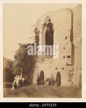 Arte ispirata all'Abbazia di Easby. Da Est, 1850s, stampa argento albume, immagine: 28,1 x 23,4 cm (11 1/16 x 9 3/16 in.), fotografie, Joseph Cundall (British, Norwich, Norfolk 1818–1895 Wallington, Surrey), Philip Henry Delamotte (britannico, 1821–1889, opere classiche modernizzate da Artotop con un tocco di modernità. Forme, colore e valore, impatto visivo accattivante sulle emozioni artistiche attraverso la libertà delle opere d'arte in modo contemporaneo. Un messaggio senza tempo che persegue una nuova direzione selvaggiamente creativa. Artisti che si rivolgono al supporto digitale e creano l'NFT Artotop Foto Stock