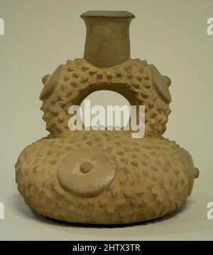 Arte ispirata da Stirrup Spout bottiglia, 12th–5th secolo a.C., Perù, Cupisnique, Ceramica, Altezza 7 poll. (17,8 cm), Ceramics-Containers, opere classiche modernizzate da Artotop con un tuffo di modernità. Forme, colore e valore, impatto visivo accattivante sulle emozioni artistiche attraverso la libertà delle opere d'arte in modo contemporaneo. Un messaggio senza tempo che persegue una nuova direzione selvaggiamente creativa. Artisti che si rivolgono al supporto digitale e creano l'NFT Artotop Foto Stock