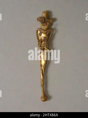 Arte ispirata da Male Figura (tunjo), 10th–16th secolo, Colombia, Muisca, Oro, H. 2 1/2 x W. 1/2 poll. (6,4 x 1,3 cm), Metal-Sculpture, opere classiche modernizzate da Artotop con un tuffo di modernità. Forme, colore e valore, impatto visivo accattivante sulle emozioni artistiche attraverso la libertà delle opere d'arte in modo contemporaneo. Un messaggio senza tempo che persegue una nuova direzione selvaggiamente creativa. Artisti che si rivolgono al supporto digitale e creano l'NFT Artotop Foto Stock