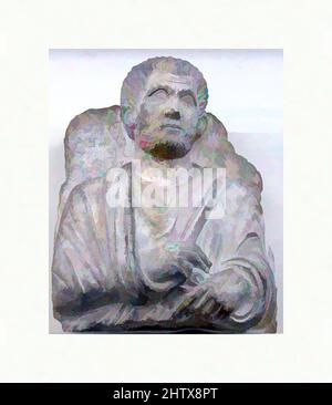 Arte ispirata al rilievo funerario, ca. 200–273, Siria, probabilmente di Palmyra, calcare, 20 x 15 7/16 x 9 1/16 pollici (50,8 x 39,3 x 23 cm), pietra-Sculpture-inscritto, Iscrizione: 1 Zabda'ateh, 2 figlio di Wahba, 3 figlio di Zabda'ateh. 4 questo è ciò che gli fece Wah-5 ba, suo fratello. 6, opere classiche modernizzate da Artotop con un tuffo di modernità. Forme, colore e valore, impatto visivo accattivante sulle emozioni artistiche attraverso la libertà delle opere d'arte in modo contemporaneo. Un messaggio senza tempo che persegue una nuova direzione selvaggiamente creativa. Artisti che si rivolgono al supporto digitale e creano l'NFT Artotop Foto Stock