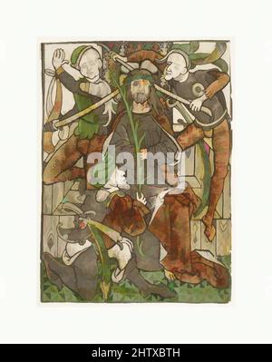 Arte ispirata da Cristo coronato di spine, ca. 1470–80, Metallcut con una stella e più punzoni a punti; colore a mano, 9-1/8 x 6-11/16 poll. (Rifinito), stampe, opere classiche modernizzate da Artotop con un tuffo di modernità. Forme, colore e valore, impatto visivo accattivante sulle emozioni artistiche attraverso la libertà delle opere d'arte in modo contemporaneo. Un messaggio senza tempo che persegue una nuova direzione selvaggiamente creativa. Artisti che si rivolgono al supporto digitale e creano l'NFT Artotop Foto Stock