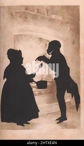 Arte ispirata da un trattato su Silhouette likenesses, 1835, illustrazioni: Litografia, 9 x 5 11/16 x 11/16 pollici (22,8 x 14,5 x 1,8 cm), Libri, opere classiche modernizzate da Artotop con un tocco di modernità. Forme, colore e valore, impatto visivo accattivante sulle emozioni artistiche attraverso la libertà delle opere d'arte in modo contemporaneo. Un messaggio senza tempo che persegue una nuova direzione selvaggiamente creativa. Artisti che si rivolgono al supporto digitale e creano l'NFT Artotop Foto Stock