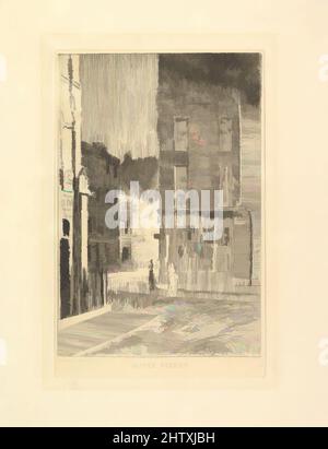 Arte ispirata a Maple Street, ca. 1923, attacco chimico; secondo stato, piastra: 7 13/16 x 5 1/16" (19,9 x 12,8 cm), Prints, Walter Richard Sickert (British, Monaco di Baviera 1860–1942 Bathampton, Somerset, opere classiche modernizzate da Artotop con un tuffo di modernità. Forme, colore e valore, impatto visivo accattivante sulle emozioni artistiche attraverso la libertà delle opere d'arte in modo contemporaneo. Un messaggio senza tempo che persegue una nuova direzione selvaggiamente creativa. Artisti che si rivolgono al supporto digitale e creano l'NFT Artotop Foto Stock