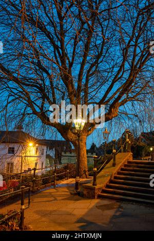 Belle vue isola al tramonto. Great Malvern, Worcestershire, Inghilterra Foto Stock