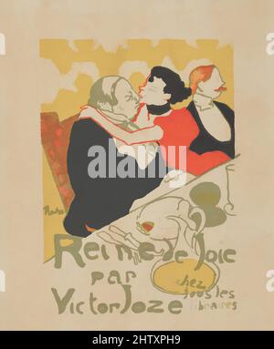 Art Inspired by Reine de Joie, 1892, litografia a colori, ridotta da poster, foglio: 6 1/4 x 5 1/2 pollici (15,9 x 14 cm), Prints, Henri de Toulouse-Lautrec (francese, Albi 1864–1901 Saint-André-du-Bois, opere classiche modernizzate da Artotop con un tuffo di modernità. Forme, colore e valore, impatto visivo accattivante sulle emozioni artistiche attraverso la libertà delle opere d'arte in modo contemporaneo. Un messaggio senza tempo che persegue una nuova direzione selvaggiamente creativa. Artisti che si rivolgono al supporto digitale e creano l'NFT Artotop Foto Stock