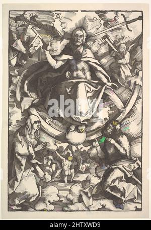 Art Inspired by The Last Judgment, 1505, Woodcut, Sheet: 10 15/16 x 8 1/4 in. (27,8 x 21 cm), stampe, Hans Baldung (chiamato Hans Baldung Grien) (tedesco, Schwäbisch Gmünd (?) 1484/85–1545 Strasburgo (Strassburg, opere classiche modernizzate da Artotop con un tuffo di modernità. Forme, colore e valore, impatto visivo accattivante sulle emozioni artistiche attraverso la libertà delle opere d'arte in modo contemporaneo. Un messaggio senza tempo che persegue una nuova direzione selvaggiamente creativa. Artisti che si rivolgono al supporto digitale e creano l'NFT Artotop Foto Stock