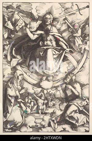 Art Inspired by The Last Judgment, 1505, Woodcut, Sheet: 10 5/16 x 6 7/8 in. (26,2 x 17,4 cm), stampe, Hans Baldung (chiamato Hans Baldung Grien) (tedesco, Schwäbisch Gmünd (?) 1484/85–1545 Strasburgo (Strassburg, opere classiche modernizzate da Artotop con un tuffo di modernità. Forme, colore e valore, impatto visivo accattivante sulle emozioni artistiche attraverso la libertà delle opere d'arte in modo contemporaneo. Un messaggio senza tempo che persegue una nuova direzione selvaggiamente creativa. Artisti che si rivolgono al supporto digitale e creano l'NFT Artotop Foto Stock