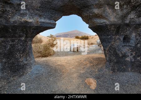 Refera de Teseguite, Rofera Antigua, Città stratificata, Lanzarote, Isole Canarie, Isole Canarie, Spagna Foto Stock