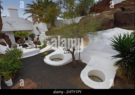 Museo, Museo Lagomar, ex casa dell'attore Omar Sharif, progettato da Cesar Manrique, Nazaret, Lanzarote, Isole Canarie, Spagna Foto Stock