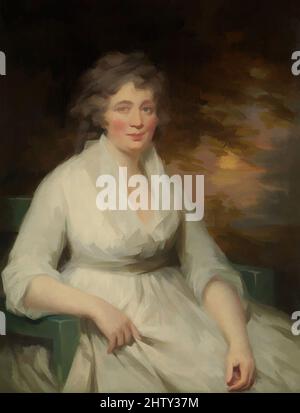 Arte ispirata a Janet Law, olio su tela, 35 1/4 x 27 1/4 poll. (89,5 x 69,2 cm), dipinti, Sir Henry Raeburn (British, Stockbridge, Scozia 1756–1823 Edimburgo, Scozia, opere classiche modernizzate da Artotop con un tuffo nella modernità. Forme, colore e valore, impatto visivo accattivante sulle emozioni artistiche attraverso la libertà delle opere d'arte in modo contemporaneo. Un messaggio senza tempo che persegue una nuova direzione selvaggiamente creativa. Artisti che si rivolgono al supporto digitale e creano l'NFT Artotop Foto Stock