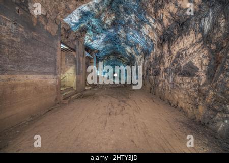 Sala macchine, tunnel di trasporto, cava, Wuelfrath, Renania settentrionale-Vestfalia, Germania Foto Stock