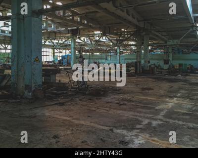 Luogo perduto, fabbrica di Giove, Pripyat, luogo perduto, zona di esclusione di Chernobyl, Ucraina Foto Stock