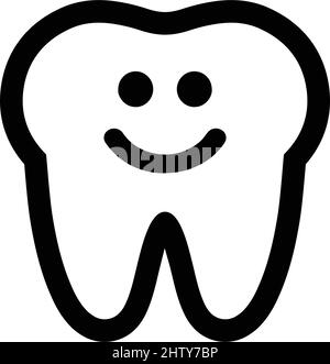 Cura dentale, icona clinica - disegno vettoriale ben organizzato e modificabile utilizzando a fini commerciali, stampa, web o qualsiasi tipo di progetto. Illustrazione Vettoriale