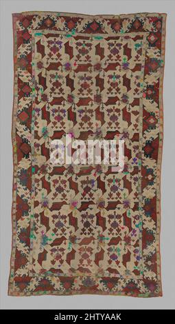 Arte ispirata da Carpet, probabilmente fine 16th–inizio 17th secolo, attribuita a tacchino, lana (ordito, trama e palo); simmetricamente annodato pile, Tappeto: L. 170 1/2 poll. (433,1 cm), Textiles-Rugs, opere classiche modernizzate da Artotop con un tuffo di modernità. Forme, colore e valore, impatto visivo accattivante sulle emozioni artistiche attraverso la libertà delle opere d'arte in modo contemporaneo. Un messaggio senza tempo che persegue una nuova direzione selvaggiamente creativa. Artisti che si rivolgono al supporto digitale e creano l'NFT Artotop Foto Stock