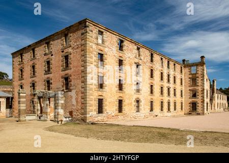 Edificio del carcere principale, insediamento di Convict, Port Arthur, Tasmania, Australia Foto Stock