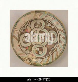 Arte ispirata a Dish, 15th secolo, made in Orvieto, Italy, Terracotta, latta-glassa (maiolica), totale: 12 11/16 x 2 1/2 poll. (32,2 x 6,3 cm), Ceramica, opere classiche modernizzate da Artotop con un tuffo di modernità. Forme, colore e valore, impatto visivo accattivante sulle emozioni artistiche attraverso la libertà delle opere d'arte in modo contemporaneo. Un messaggio senza tempo che persegue una nuova direzione selvaggiamente creativa. Artisti che si rivolgono al supporto digitale e creano l'NFT Artotop Foto Stock