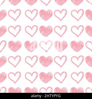 Illustrazione del motivo del cuore senza giunture Illustrazione Vettoriale