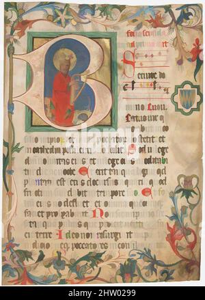 Arte ispirata dal manoscritto foglia da un Messale, fine 15th secolo, austriaco, Tempera, inchiostro, Oro guscio e oro su pergamena, totale: 14 3/16 x 10 1/16 poll. (36 x 25,5 cm), Manuscripts and Illuminations, opere classiche modernizzate da Artotop con un tocco di modernità. Forme, colore e valore, impatto visivo accattivante sulle emozioni artistiche attraverso la libertà delle opere d'arte in modo contemporaneo. Un messaggio senza tempo che persegue una nuova direzione selvaggiamente creativa. Artisti che si rivolgono al supporto digitale e creano l'NFT Artotop Foto Stock