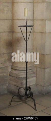 Art Inspired by Pricket Candlestick, 15th Century, Italian (?), Iron, Overall: 54 in. (137,2 cm), ferro metallizzato, opere classiche modernizzate da Artotop con un tuffo di modernità. Forme, colore e valore, impatto visivo accattivante sulle emozioni artistiche attraverso la libertà delle opere d'arte in modo contemporaneo. Un messaggio senza tempo che persegue una nuova direzione selvaggiamente creativa. Artisti che si rivolgono al supporto digitale e creano l'NFT Artotop Foto Stock