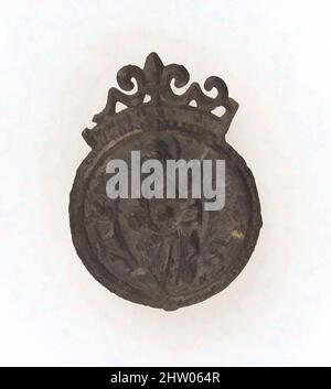 Arte ispirata a Pilgrim's Badge, 15th secolo, francese, piombo, tuta: 1 x 3/4 pollici (2,5 x 1,9 cm), Metalwork-Lead, opere classiche modernizzate da Artotop con un tuffo di modernità. Forme, colore e valore, impatto visivo accattivante sulle emozioni artistiche attraverso la libertà delle opere d'arte in modo contemporaneo. Un messaggio senza tempo che persegue una nuova direzione selvaggiamente creativa. Artisti che si rivolgono al supporto digitale e creano l'NFT Artotop Foto Stock