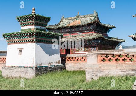 Monastero di Erdene Zuu, Karakorum, ovorkhangai, valle di orkhon, Mongolie, Centrale Asia Foto Stock