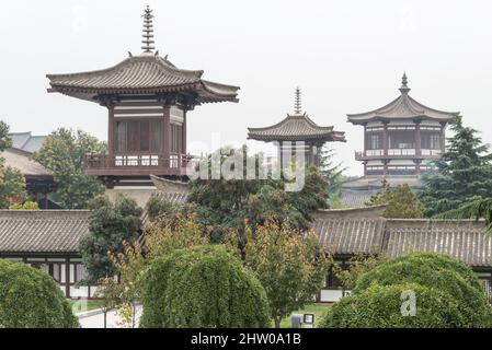 SHAANXI, CINA - Tempio di Famen. Un famoso Tempio nella Contea di Fufeng, Shaanxi, Cina. Foto Stock