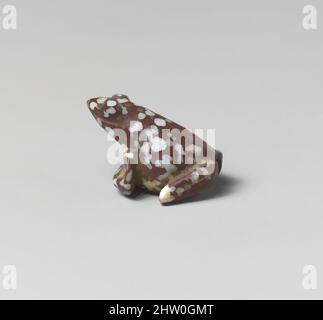 Arte ispirata da Frog Amulet, New Kingdom, Ramesside, Dynasty 19, ca. 1295–1185 a.C., dall'Egitto, Porphyry, l. 2 cm (13/16 pollici), opere classiche modernizzate da Artotop con un tuffo di modernità. Forme, colore e valore, impatto visivo accattivante sulle emozioni artistiche attraverso la libertà delle opere d'arte in modo contemporaneo. Un messaggio senza tempo che persegue una nuova direzione selvaggiamente creativa. Artisti che si rivolgono al supporto digitale e creano l'NFT Artotop Foto Stock