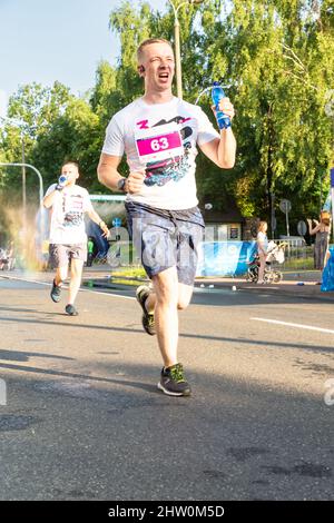 3 Rd Wizz Air Katowice Mezza Maratona, Katowice, Slesia, Polonia. Luglio 19, 2021. Mezza maratona, runner. Foto Stock