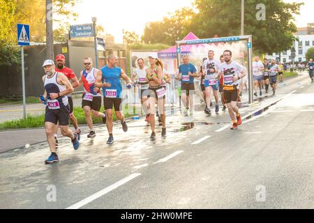 3 Rd Wizz Air Katowice Mezza Maratona, Katowice, Slesia, Polonia. Luglio 19, 2021. Mezza maratona, corridori. Foto Stock