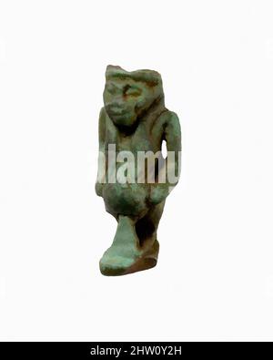 Arte ispirata a Taweret Amulet, periodo tardo-tolemaico, dinastia 26–30, 664–30 a.C., dall'Egitto, Faience, H. 3,9 cm (1 9/16 pollici, opere classiche modernizzate da Artotop con un tuffo di modernità. Forme, colore e valore, impatto visivo accattivante sulle emozioni artistiche attraverso la libertà delle opere d'arte in modo contemporaneo. Un messaggio senza tempo che persegue una nuova direzione selvaggiamente creativa. Artisti che si rivolgono al supporto digitale e creano l'NFT Artotop Foto Stock