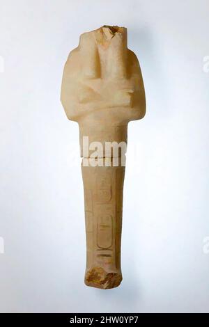 Arte ispirata da Shabti di Siptah, nuovo Regno, Ramesside, Dinastia 19, ca. 1194–1188 a.C., dall'Egitto, dall'Alto Egitto, Tebe, Valle dei Re, Tomba di Siptah (KV 47), scavi di Davis, 1912, Travertine (alabastro egiziano, opere classiche modernizzate da Artotop con un tuffo di modernità. Forme, colore e valore, impatto visivo accattivante sulle emozioni artistiche attraverso la libertà delle opere d'arte in modo contemporaneo. Un messaggio senza tempo che persegue una nuova direzione selvaggiamente creativa. Artisti che si rivolgono al supporto digitale e creano l'NFT Artotop Foto Stock