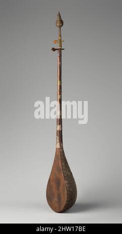 Arte ispirata a Dutār, ca. 1860, Nord, Afghanistan, afghano (Turkmen), gelso, osso, ottone, argento, carnelia, turchese, W. 6 1/16 X D. 5 1/16 X L. 39 3/4 POLL. (15,4 x 12,8 x 100,9 cm), Chordophone-Lute-plucked-grotted, opere classiche modernizzate da Artotop con un tuffo di modernità. Forme, colore e valore, impatto visivo accattivante sulle emozioni artistiche attraverso la libertà delle opere d'arte in modo contemporaneo. Un messaggio senza tempo che persegue una nuova direzione selvaggiamente creativa. Artisti che si rivolgono al supporto digitale e creano l'NFT Artotop Foto Stock