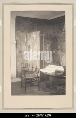 Art Inspired by Tapestry Room, 1896, Platinum print, Albums, Frederick H. Evans (British, London 1853–1943 London), Bookplate disegnato da Aubrey Vincent Beardsley (British, Brighton, Sussex 1872–1898 Menton), Bookplate disegnato da Frederick Colin Tilney (British, 1870–1951), Unknown (, opere classiche modernizzate da Artotop con un tocco di modernità. Forme, colore e valore, impatto visivo accattivante sulle emozioni artistiche attraverso la libertà delle opere d'arte in modo contemporaneo. Un messaggio senza tempo che persegue una nuova direzione selvaggiamente creativa. Artisti che si rivolgono al supporto digitale e creano l'NFT Artotop Foto Stock