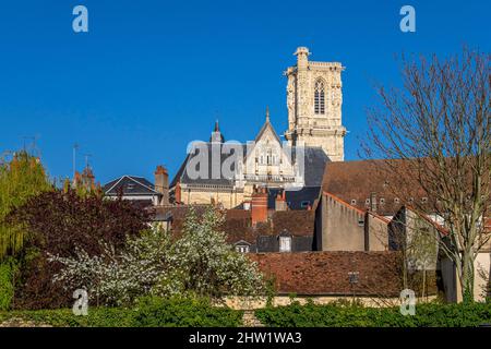 Francia, Nievre, Nevers, Cattedrale di Saint Cyr Sainte Julitte, Nevers Foto Stock