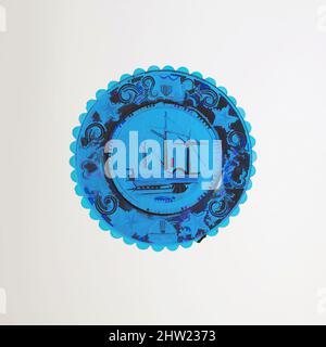 Arte ispirata a Cup Plate, ca. 1835, Made in New England, Stati Uniti, America, vetro pressato Lacy, vetro, Opere classiche modernizzate da Artotop con un tocco di modernità. Forme, colore e valore, impatto visivo accattivante sulle emozioni artistiche attraverso la libertà delle opere d'arte in modo contemporaneo. Un messaggio senza tempo che persegue una nuova direzione selvaggiamente creativa. Artisti che si rivolgono al supporto digitale e creano l'NFT Artotop Foto Stock