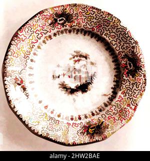 Arte ispirata a Cup Plate, ca. 1839–ca. 1867, fabbricato a Staffordshire, Stoke-on-Trent, Inghilterra, British (mercato americano), Terracotta, transfer-printed, Diam. 4 poll. (10,2 cm), Ceramica, Giuseppe Clementson (attivo ca. 1839–67, opere classiche modernizzate da Artotop con un tocco di modernità. Forme, colore e valore, impatto visivo accattivante sulle emozioni artistiche attraverso la libertà delle opere d'arte in modo contemporaneo. Un messaggio senza tempo che persegue una nuova direzione selvaggiamente creativa. Artisti che si rivolgono al supporto digitale e creano l'NFT Artotop Foto Stock