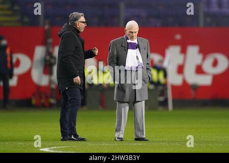 BRUSSEL, BELGIO - MARZO 3: Dal 1981 al 2003 Michel Verschueren è stato direttore generale di Anderlecht. In quel periodo, il club ha vinto undici titoli di campionato, tre coppe e una Coppa UEFA. Durante la gara di semifinale di Croky Cup tra RSC Anderlecht e KAS Eupen al Lotto Park il 3 marzo 2022 a Brussel, Belgio (Foto di Joris Verwijst/Orange Pictures) Foto Stock