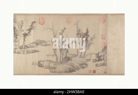 Arte ispirata dal ritiro estivo nel boschetto orientale, 明 文徵明 東林避暑圖 卷, dinastia Ming (1368–1644), databile prima del 1515, Cina, Handscroll; inchiostro su carta, immagine (pittura): 12 1/2 x 42 1/2 pollici. (31,8 x 108 cm), dipinti, Wen Zhengming (cinese, 1470–1559), questa poesia, Scritto in The Running, Classic opere modernizzate da Artotop con un tuffo di modernità. Forme, colore e valore, impatto visivo accattivante sulle emozioni artistiche attraverso la libertà delle opere d'arte in modo contemporaneo. Un messaggio senza tempo che persegue una nuova direzione selvaggiamente creativa. Artisti che si rivolgono al supporto digitale e creano l'NFT Artotop Foto Stock